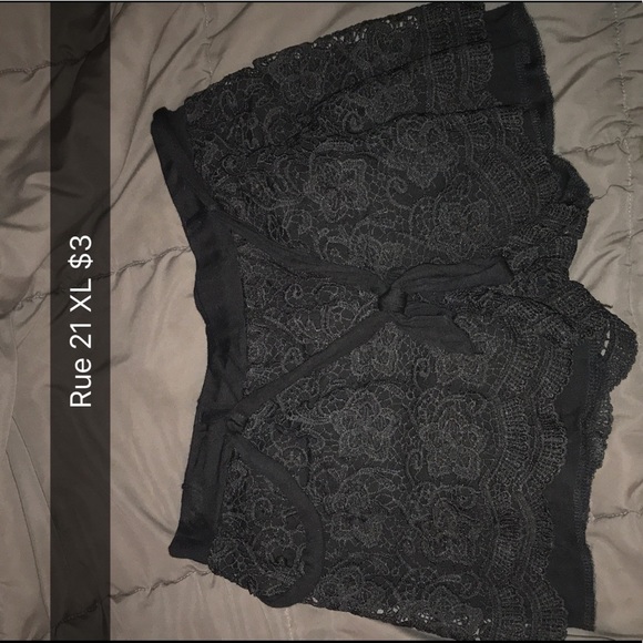 Rue21 Pants - Black Lacey shorts